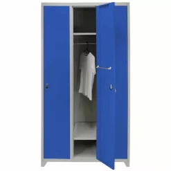 MonsterShop Metal Storage Lockers - Three Doors Wide, Blue -Parasol Shop 23986 004 2nd.jpg.mst