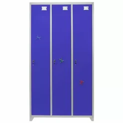 MonsterShop Metal Storage Lockers - Three Doors Wide, Blue -Parasol Shop 23986 006 2nd.jpg.mst
