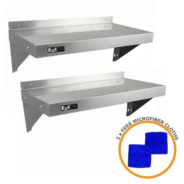 2 X KuKoo Stainless Steel Shelves 900mm X 300mm 4 2 X KuKoo Stainless Steel Shelves 900mm X 300mm - Image 2