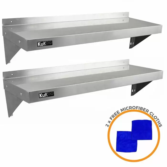 2 X KuKoo Stainless Steel Shelves 1250mm X 300mm 8 2 X KuKoo Stainless Steel Shelves 1250mm X 300mm - Image 6