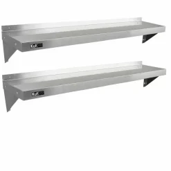 2 X KuKoo Stainless Steel Shelves 1500mm X 300mm