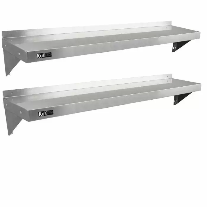 2 X KuKoo Stainless Steel Shelves 1500mm X 300mm 3 2 X KuKoo Stainless Steel Shelves 1500mm X 300mm