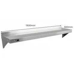 2 X KuKoo Stainless Steel Shelves 1500mm X 300mm 11 2 X KuKoo Stainless Steel Shelves 1500mm X 300mm -Parasol Shop 24153 002 2nd