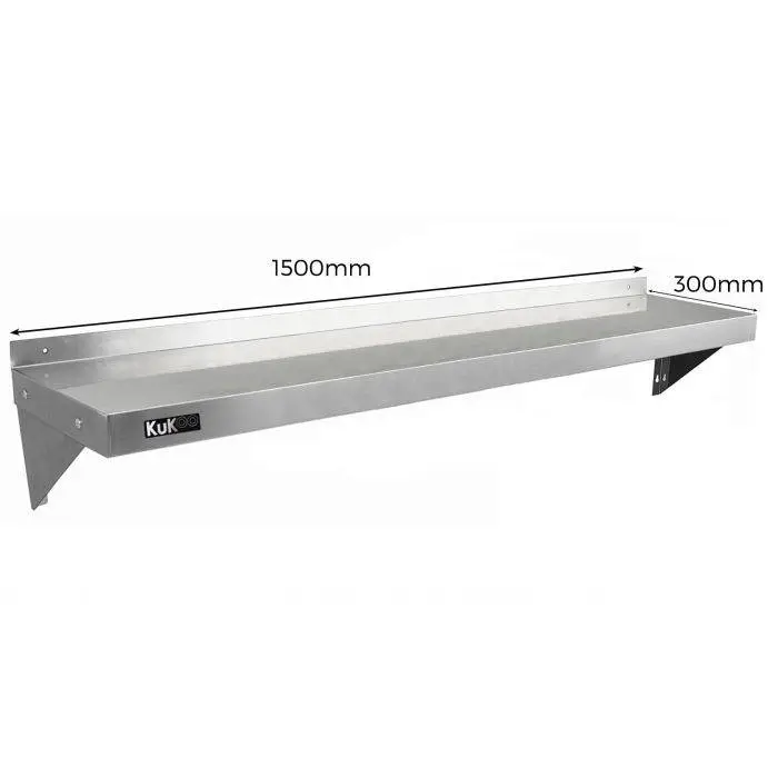 2 X KuKoo Stainless Steel Shelves 1500mm X 300mm 6 2 X KuKoo Stainless Steel Shelves 1500mm X 300mm - Image 4