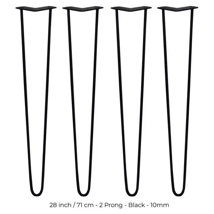 SKISKI 4 X 28" Hairpin Steel Table Furniture Legs 3 SKISKI 4 X 28" Hairpin Steel Table Furniture Legs