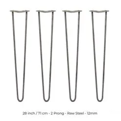 SKISKI 4 X 28" Hairpin Steel Table Furniture Legs 10 SKISKI 4 X 28" Hairpin Steel Table Furniture Legs -Parasol Shop 24184 unfinished 28 2 prong 003 3 2nd