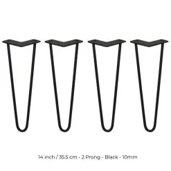 SKISKI 4 X 14" Hairpin Steel Table Furniture Legs