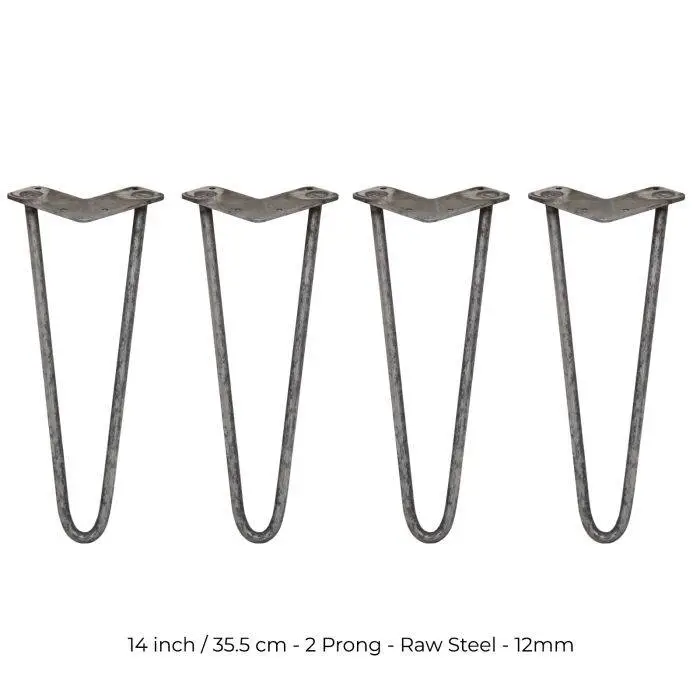 SKISKI 4 X 14" Hairpin Steel Table Furniture Legs 6 SKISKI 4 X 14" Hairpin Steel Table Furniture Legs - Image 4