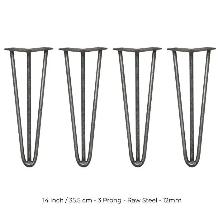 SKISKI 4 X 14" Hairpin Steel Table Furniture Legs 7 SKISKI 4 X 14" Hairpin Steel Table Furniture Legs - Image 5