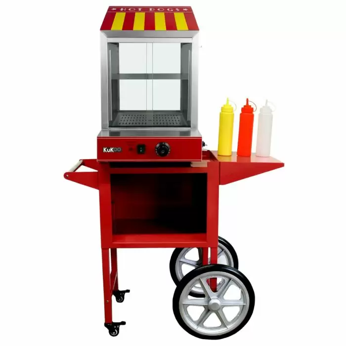 KuKoo Commercial Hot Dog Steamer & Cart 3 KuKoo Commercial Hot Dog Steamer & Cart