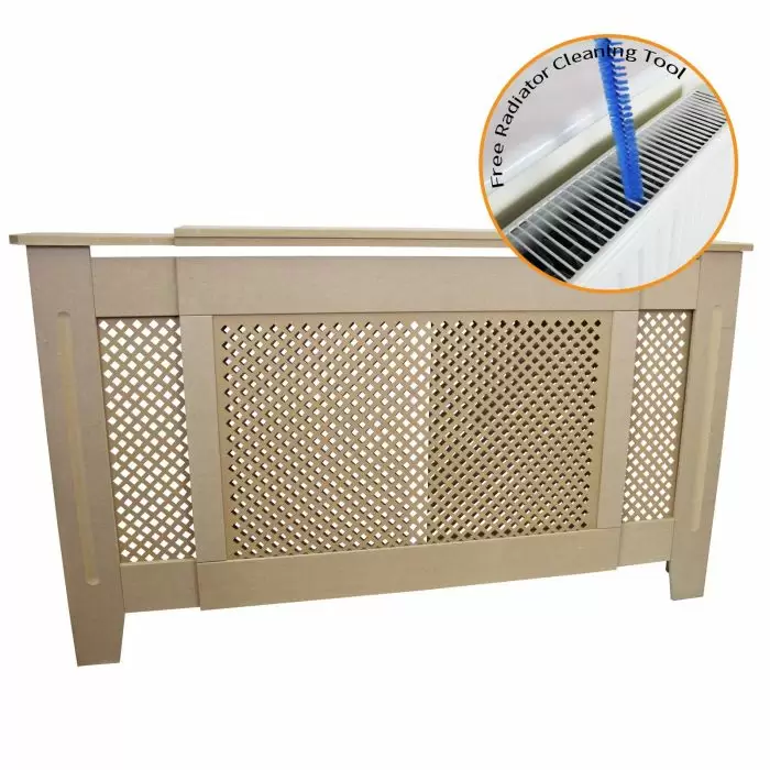 MonsterShop Adjustable Radiator Cover MDF Unfinished 1400mm - 1920mm 4 MonsterShop Adjustable Radiator Cover MDF Unfinished 1400mm - 1920mm - Image 2