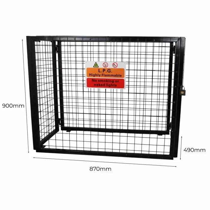 MonsterShop Gas Bottle Mesh Cage 900mm 8 MonsterShop Gas Bottle Mesh Cage 900mm - Image 6