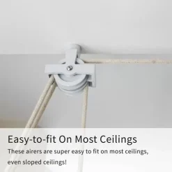 MonsterShop Clothing Airer Ceiling Pulley - White - 1.4m 13 MonsterShop Clothing Airer Ceiling Pulley - White - 1.4m -Parasol Shop 24530 010 2nd.jpg.mst