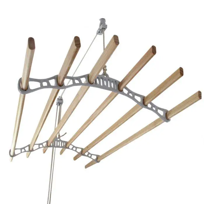 MonsterShop Clothing Airer Ceiling Pulley - White - 1.8m 4 MonsterShop Clothing Airer Ceiling Pulley - White - 1.8m - Image 2