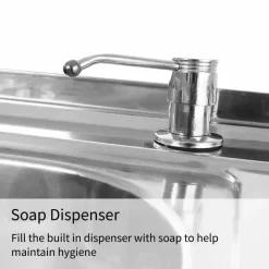 KuKoo Commercial Catering Sink Double Bowl / Left Hand Drainer -Parasol Shop 24897 008 2nd.jpg.mst