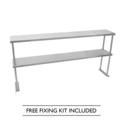 Kukoo Double Tier Steel Over-Shelf 1500mm -Parasol Shop 24899 1500 double over shelf 012 uk 2nd