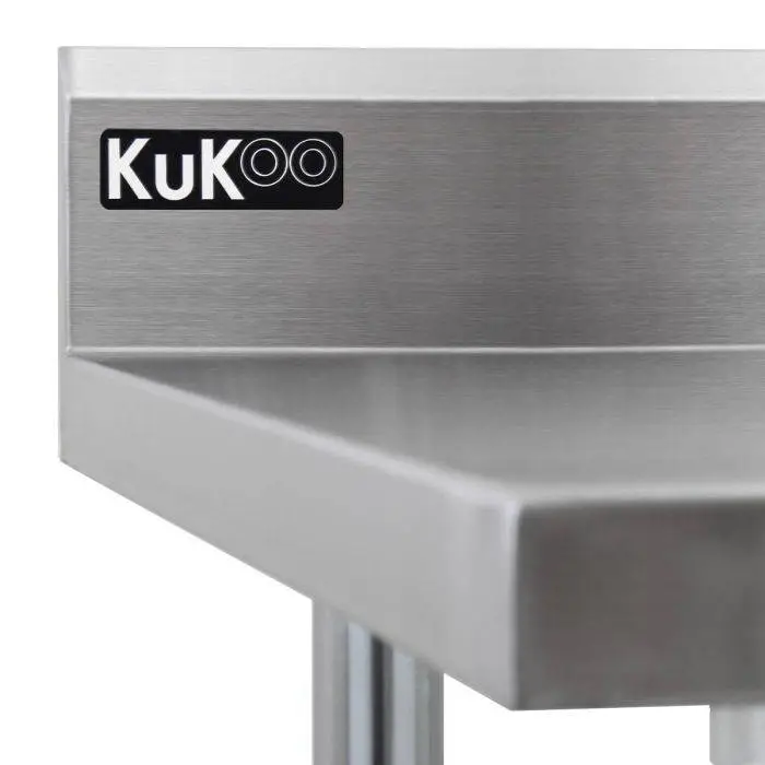 KuKoo 6ft Stainless Steel Catering Bench, Stainless Steel Sink - Left Hand Drainer & 2 X Wall Mounted Shelves 8 KuKoo 6ft Stainless Steel Catering Bench, Stainless Steel Sink - Left Hand Drainer & 2 X Wall Mounted Shelves - Image 6