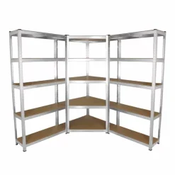Monster Racking Galwix 90cm Racking Bundle: Corner Shelving And 2 Garage Racking Bays