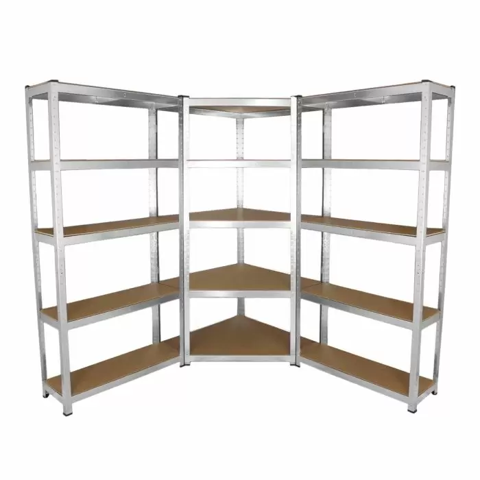 Monster Racking Galwix 90cm Racking Bundle: Corner Shelving And 2 Garage Racking Bays 3 Monster Racking Galwix 90cm Racking Bundle: Corner Shelving And 2 Garage Racking Bays