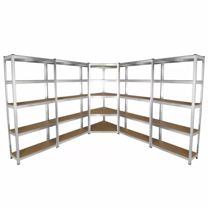 Monster Racking Galwix 90cm Racking Bundle: Corner Shelving And 4 Garage Racking Bays 3 Monster Racking Galwix 90cm Racking Bundle: Corner Shelving And 4 Garage Racking Bays
