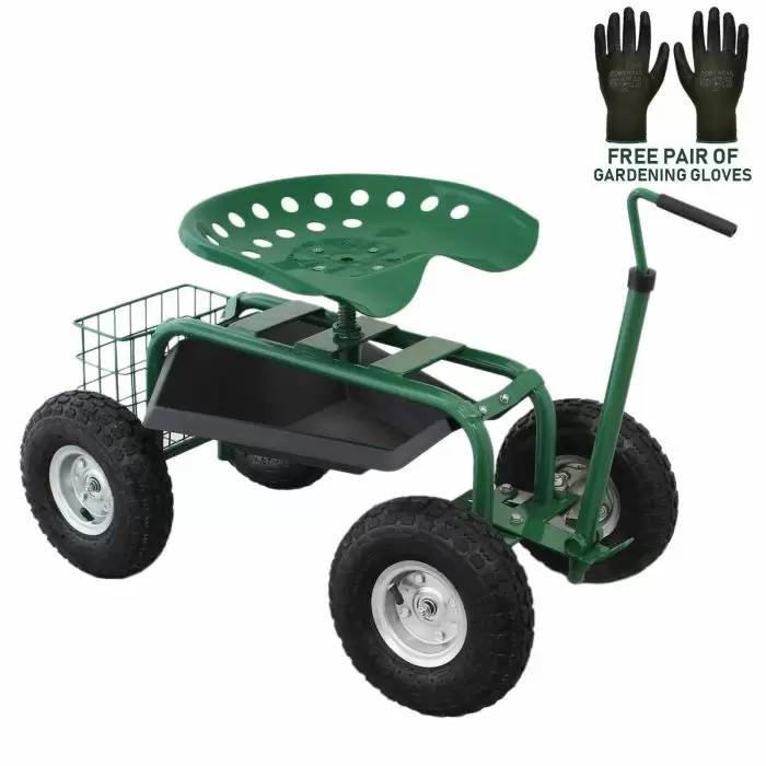 MonsterShop Heavy-Duty Mobile Garden Seat 6 MonsterShop Heavy-Duty Mobile Garden Seat - Image 4