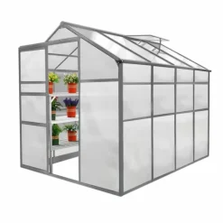 MonsterShop Greenhouse 6ft X 8ft And 2 X Water-resistant Racks