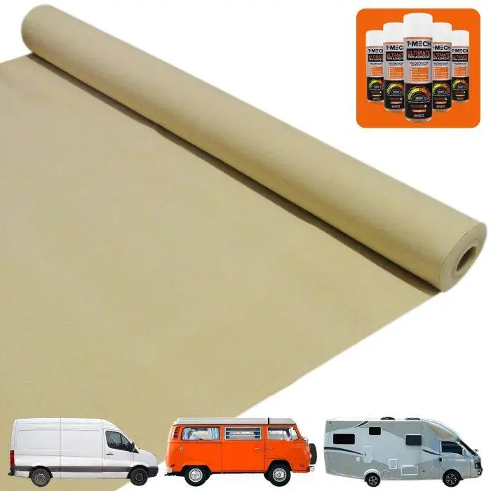 T-Mech Van Carpet Lining / Wheat & 5 Adhesive Cans 4 T-Mech Van Carpet Lining / Wheat & 5 Adhesive Cans - Image 2