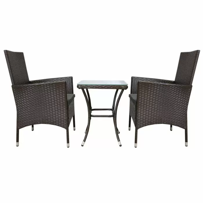 Jardi Jardí Rattan Bistro Set Brown 8 Jardi Jardí Rattan Bistro Set Brown - Image 6