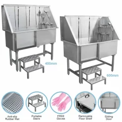 MonsterShop Dog Grooming Bath Stainless Steel Pet Wash Stations -Parasol Shop 26255v 003 uk 2nd.jpg.mst