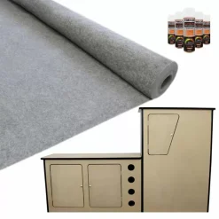 MonsterShop 11sqm Smoke Grey Van Lining & Glue With Camper Kitchen