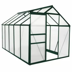 Monster Shop Greenhouse Polycarbonate 6ft X 10ft (Green)