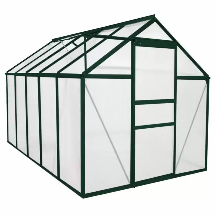 Monster Shop Greenhouse Polycarbonate 6ft X 10ft (Green) 8 Monster Shop Greenhouse Polycarbonate 6ft X 10ft (Green) - Image 6