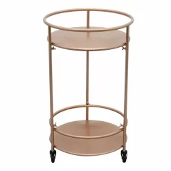MonsterShop Rose Gold Drinks Trolley Bar Cart - Small