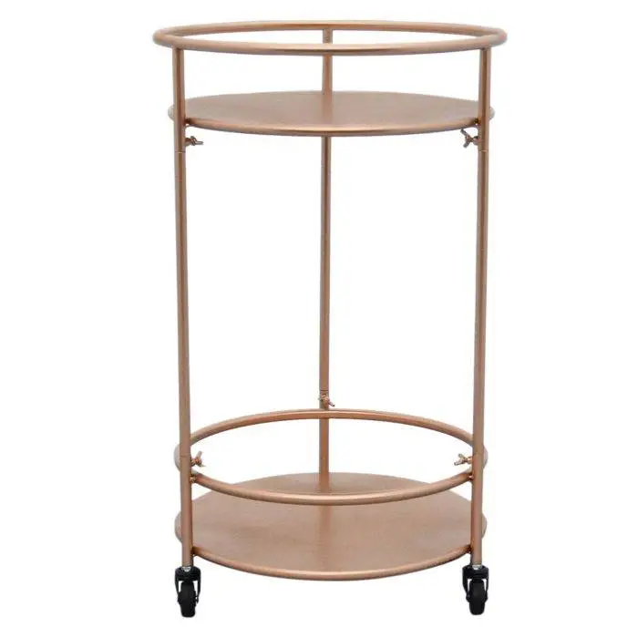 MonsterShop Rose Gold Drinks Trolley Bar Cart - Small 5 MonsterShop Rose Gold Drinks Trolley Bar Cart - Small - Image 3