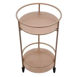 MonsterShop Rose Gold Drinks Trolley Bar Cart - Small 11 MonsterShop Rose Gold Drinks Trolley Bar Cart - Small -Parasol Shop 26557 small rose gold bar cart 003 2nd
