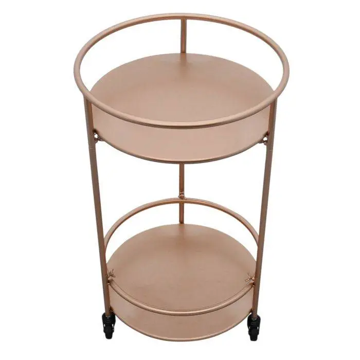 MonsterShop Rose Gold Drinks Trolley Bar Cart - Small 6 MonsterShop Rose Gold Drinks Trolley Bar Cart - Small - Image 4