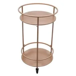 MonsterShop Rose Gold Drinks Trolley Bar Cart - Small 9 MonsterShop Rose Gold Drinks Trolley Bar Cart - Small -Parasol Shop 26557 small rose gold bar cart 006 2nd