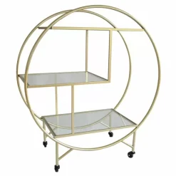 MonsterShop Gold Drinks Trolley Bar Cart - Large