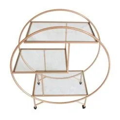MonsterShop Rose Gold Drinks Trolley Bar Cart - Large -Parasol Shop 26559 large rose gold bar cart 002 2nd