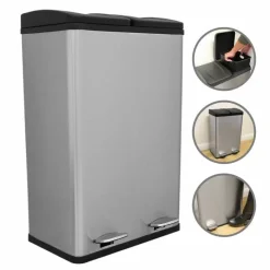 MonsterShop 60L Dual Pedal Bin In Stainless Steel 12 MonsterShop 60L Dual Pedal Bin In Stainless Steel -Parasol Shop 26643 steel dual bin 024 2nd.jpg.mst