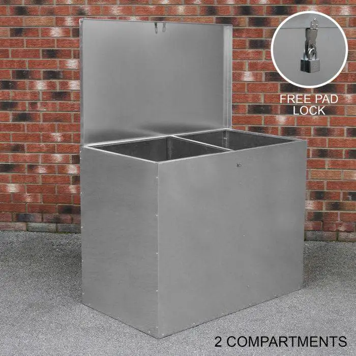MonsterShop Galvanised Feed Store 2 Compartments 7 MonsterShop Galvanised Feed Store 2 Compartments - Image 5