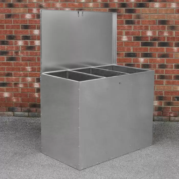 MonsterShop Galvanised Feed Store 3 Compartments 4 MonsterShop Galvanised Feed Store 3 Compartments - Image 2