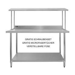 KuKoo 5ft Catering Bench With Single Over-Shelf 12 KuKoo 5ft Catering Bench With Single Over-Shelf -Parasol Shop 26993 catering bench single over shelf 5ft 006 de 2nd