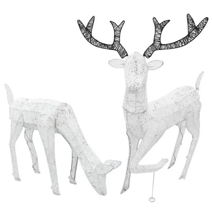 MonsterShop Large Light Up Stag & Doe Reindeer Set 4 MonsterShop Large Light Up Stag & Doe Reindeer Set - Image 2