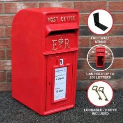 MonsterShop Red Royal Mail Post Box -Parasol Shop 27173 red post box 000 uk
