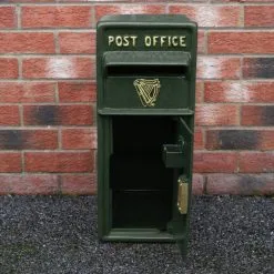 MonsterShop Green Irish Post Box With Stand -Parasol Shop 27176 green post box 005 1