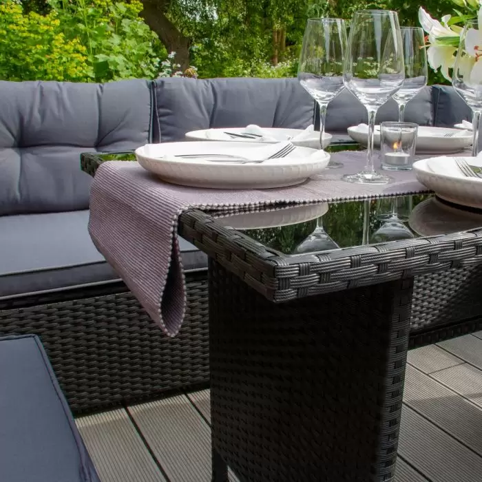 Jardi Jardí Outdoor 9 Seater Garden Rattan Furniture Set Black 6 Jardi Jardí Outdoor 9 Seater Garden Rattan Furniture Set Black - Image 4