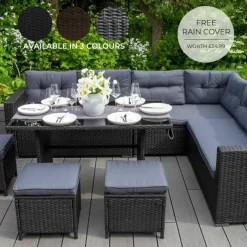 Jardi Jardí Outdoor 9 Seater Garden Rattan Furniture Set