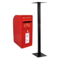 MonsterShop Red Royal Mail Post Box With Stand