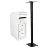 MonsterShop White Royal Mail Post Box With Stand -Parasol Shop 27892 white post box floor stand 002